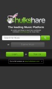 How hulkshare.com looks like on a mobile device such as an iPhone.