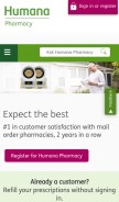 How humanapharmacy.com looks like on a mobile device such as an iPhone.