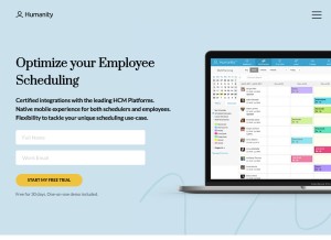 How humanity.com looks like on a tablet such as an iPad.
