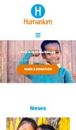 How humanium.org looks like on a mobile device such as an iPhone.