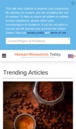 How humanresourcestoday.com looks like on a mobile device such as an iPhone.