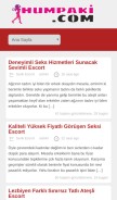 How humpaki.com looks like on a mobile device such as an iPhone.