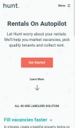 How hunt.com looks like on a mobile device such as an iPhone.