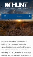 How huntcompanies.com looks like on a mobile device such as an iPhone.