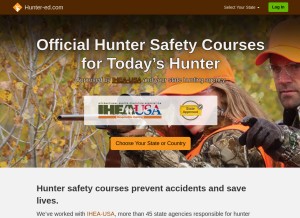 How hunter-ed.com looks like on a tablet such as an iPad.