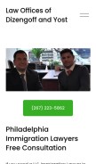 How hunteryostlaw.com looks like on a mobile device such as an iPhone.