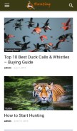 How huntingbeginner.com looks like on a mobile device such as an iPhone.