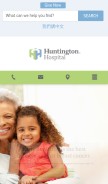 How huntingtonhospital.org looks like on a mobile device such as an iPhone.