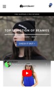 How huntyourhat.com looks like on a mobile device such as an iPhone.