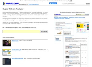 How hupso.com looks like on a tablet such as an iPad.