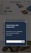 How hushpuppies.com looks like on a mobile device such as an iPhone.