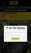 How huskyliners.com looks like on a mobile device such as an iPhone.