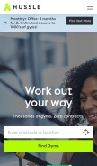 How hussle.com looks like on a mobile device such as an iPhone.
