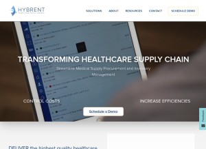 How hybrent.com looks like on a tablet such as an iPad.