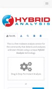 How hybrid-analysis.com looks like on a mobile device such as an iPhone.