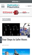 How hydraulicspneumatics.com looks like on a mobile device such as an iPhone.