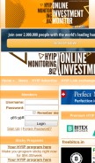 How hyipmonitoring.biz looks like on a mobile device such as an iPhone.