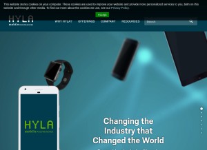 How hylamobile.com looks like on a tablet such as an iPad.