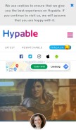 How hypable.com looks like on a mobile device such as an iPhone.