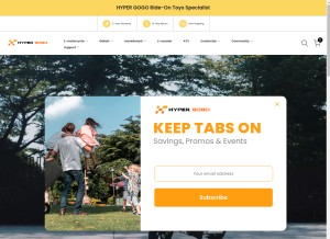 How hypergogo.com looks like on a tablet such as an iPad.