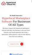 How hyperlocalcloud.com looks like on a mobile device such as an iPhone.