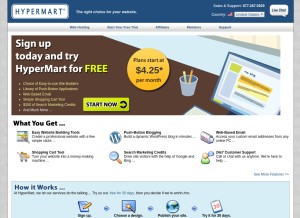 How hypermart.net looks like on a tablet such as an iPad.