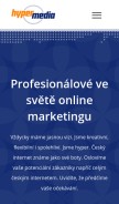 How hypermedia.cz looks like on a mobile device such as an iPhone.