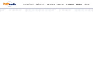 How hypermedia.cz looks like on a tablet such as an iPad.