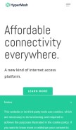 How hypermesh.net looks like on a mobile device such as an iPhone.
