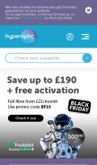 How hyperoptic.com looks like on a mobile device such as an iPhone.