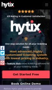 How hytix.com looks like on a mobile device such as an iPhone.