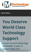 How i-mtechnology.com looks like on a mobile device such as an iPhone.