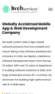 How i-webservices.com looks like on a mobile device such as an iPhone.
