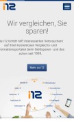 How i12.de looks like on a mobile device such as an iPhone.