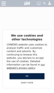 How i24news.tv looks like on a mobile device such as an iPhone.