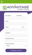 How i9advantage.com looks like on a mobile device such as an iPhone.