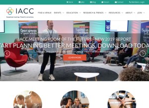 How iacconline.org looks like on a tablet such as an iPad.