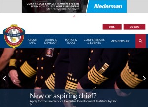 How iafc.org looks like on a tablet such as an iPad.
