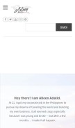 How iamaileen.com looks like on a mobile device such as an iPhone.