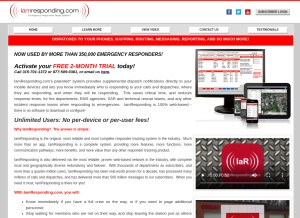 How iamresponding.com looks like on a tablet such as an iPad.
