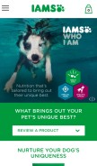 How iams.com looks like on a mobile device such as an iPhone.