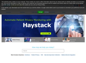 How iatric.com looks like on a tablet such as an iPad.