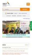 How ibef.org looks like on a mobile device such as an iPhone.