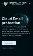 How iberlayer.com looks like on a mobile device such as an iPhone.