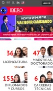 How ibero.mx looks like on a mobile device such as an iPhone.