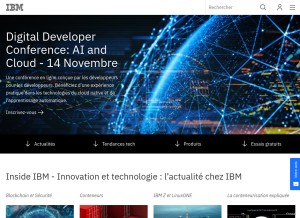 How ibm.com looks like on a tablet such as an iPad.