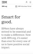 How ibm.org looks like on a mobile device such as an iPhone.