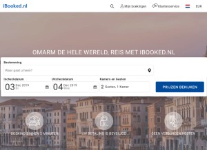 How ibooked.nl looks like on a tablet such as an iPad.