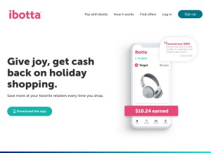 How ibotta.com looks like on a tablet such as an iPad.
