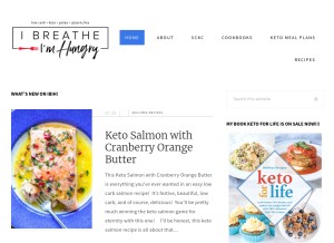 How ibreatheimhungry.com looks like on a tablet such as an iPad.